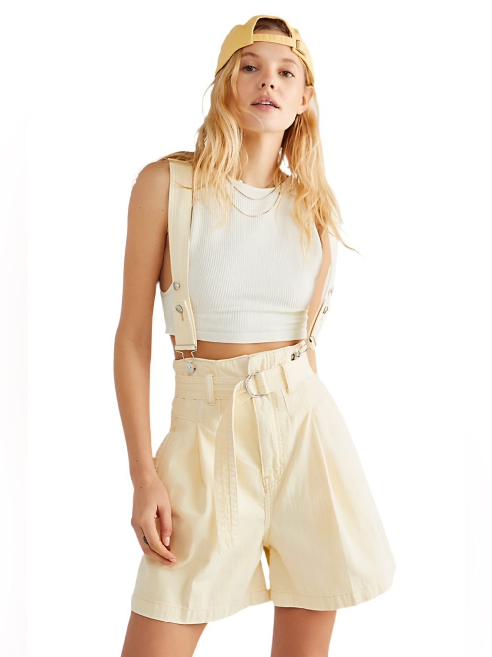 Free People Bittersweet Short Overalls